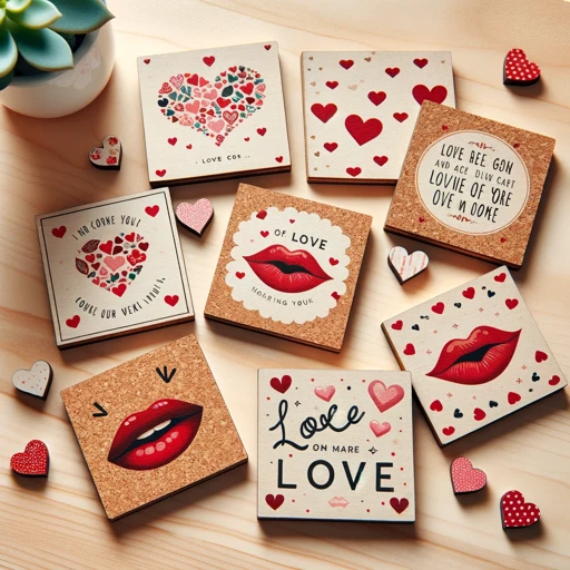 Coasters with love themes