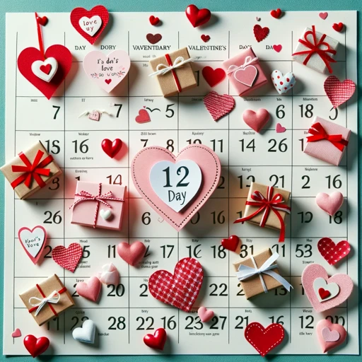 Countdown calendar to Valentine's Day