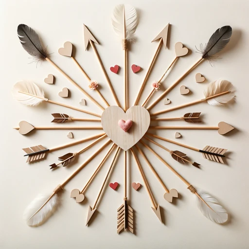 Wall decor featuring Cupid's arrows